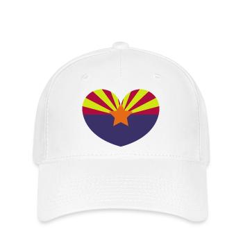 Arizona-Herzflagge - Flexfit Cap - Weiß - Vorne