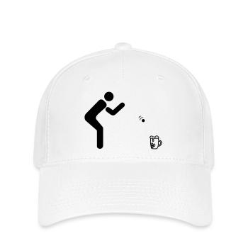 Beerpong #1 - Flexfit Cap - Weiß - Vorne
