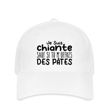 Woman who loves it: Pasta. Funny Design Humor - Flexfit Cap - white - Front