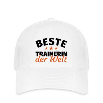 Trainerin Geschenk - Flexfit Cap - Weiß - Vorne