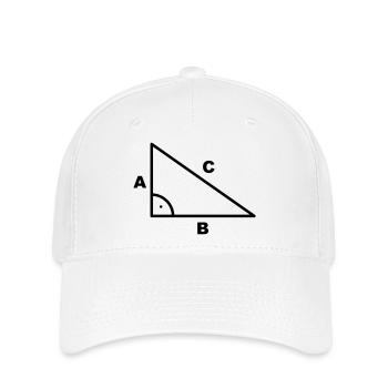 Mathematik Symbol - Dreieck - Rechter Winkel - Flexfit Cap - Weiß - Vorne