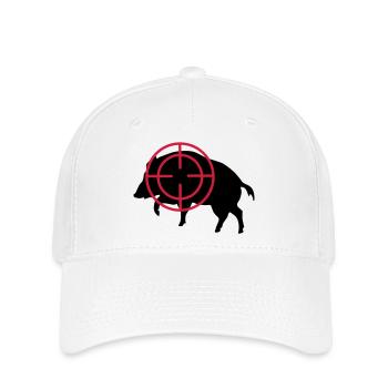 Wildschwein fadenkreuz jäger jagd - Flexfit Cap - Weiß - Vorne