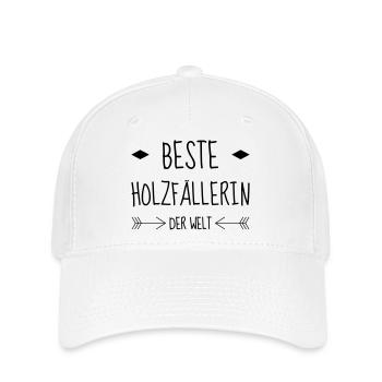 bûcheron / forêt / arbre / bois - Casquette Flexfit - blanc - Devant