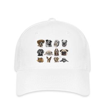 dogs - Flexfit Cap - Weiß - Vorne
