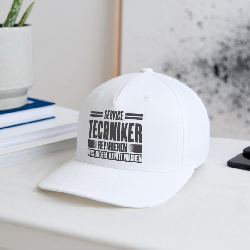 Service Technician Support Solution Slogan Service Flexfit Cap