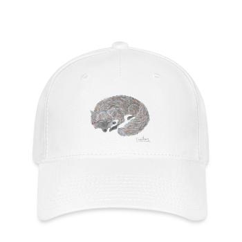 Le renard dort - Casquette Flexfit - blanc - Devant