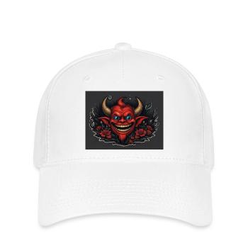 Diable Rouge - Casquette Flexfit - blanc - Devant