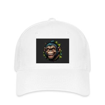 Affe - Flexfit Cap - Weiß - Vorne