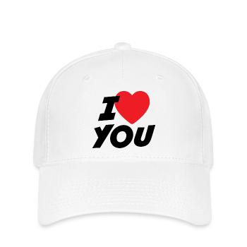 I Love You - Flexfit Cap - white - Front