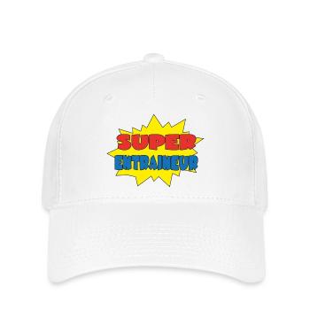 ENTRAINEUR - Casquette Flexfit - blanc - Devant