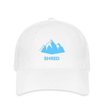 SHRED Mountain - Flexfit Cap - white - Front