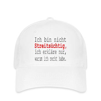 Sarkasmus Ironie Sarkastische Sprüche - Flexfit Cap - Weiß - Vorne