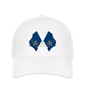 Deux drapeaux ont traversé le Dakota du Nord - Casquette Flexfit - blanc - Devant