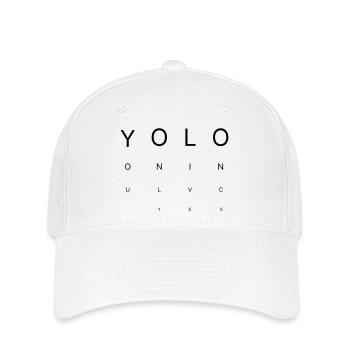 You Only Live Once – Eye Chart Design - Flexfit Cap - white - Front