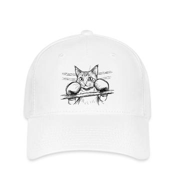 Cat, Sport, Cat, Sports, Boxing, Boxer - Flexfit Cap - white - Front