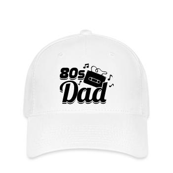 80er Jahre Papa - Flexfit Cap - Weiß - Vorne