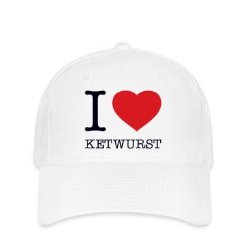 I love Ketwurst - Flexfit Cap - white - Front