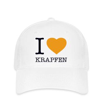 I love Krapfen - Flexfit Cap - Weiß - Vorne