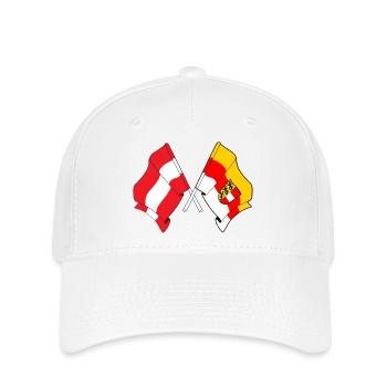 Austria & Carinthia Crossed Flags - Flexfit Cap - white - Front