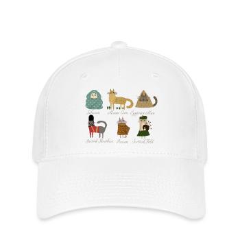 Races de chats - Casquette Flexfit - blanc - Devant