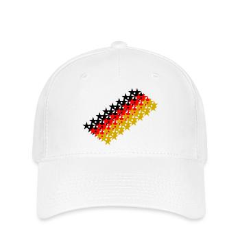 Stars drapeau allemand Événements sportifs - Casquette Flexfit - blanc - Devant