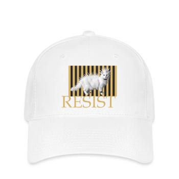 Katzen punk Resist frecheLanghaarkatze rebellisch  - Flexfit Cap - Weiß - Vorne