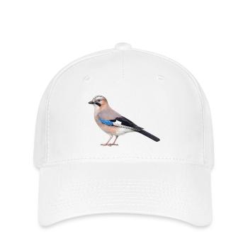 Realistischer Eichelhäher - Flexfit Cap - Weiß - Vorne