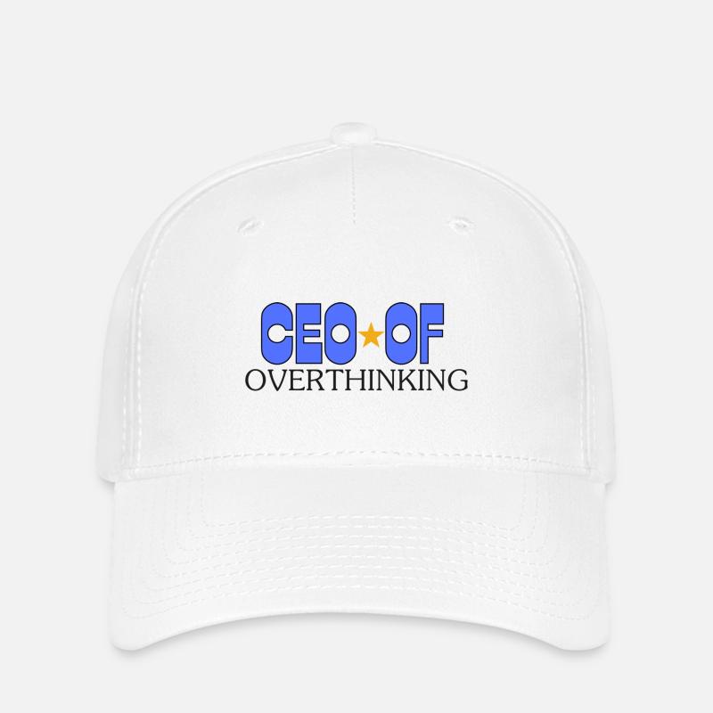 CEO of Overthinking - Flexfit Cap - Weiß