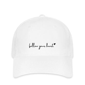 Follow your heart | Follow Your Heart Saying - Flexfit Cap - white - Front