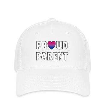 Fier parent Bi Flag - Casquette Flexfit - blanc - Devant
