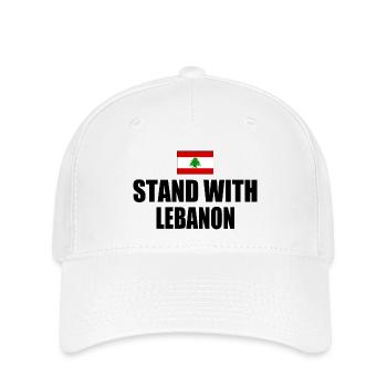 STAND WITH LEBANON - Flexfit Cap - Weiß - Vorne