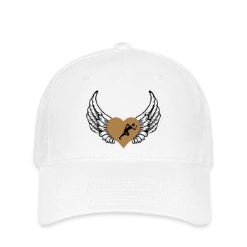 Jogger heart wings - Flexfit Cap - white - Front