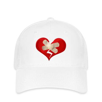broken heart Brisé avec dispositif - Casquette Flexfit - blanc - Devant
