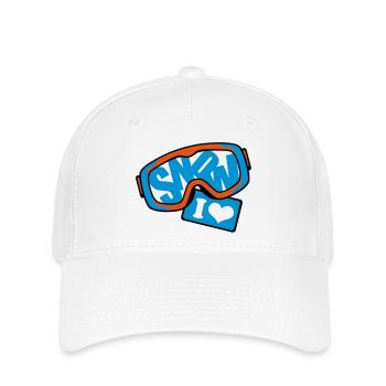 schnee - Flexfit Cap - Weiß - Vorne