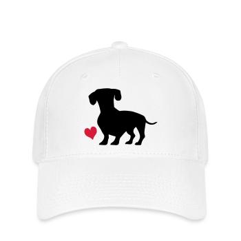 Dackel - Flexfit Cap - Weiß - Vorne
