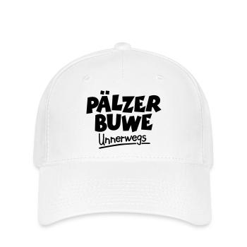 Pälzer Buwe Unnerwegs - Pfälzer Männer auf Tour - Flexfit Cap - Weiß - Vorne