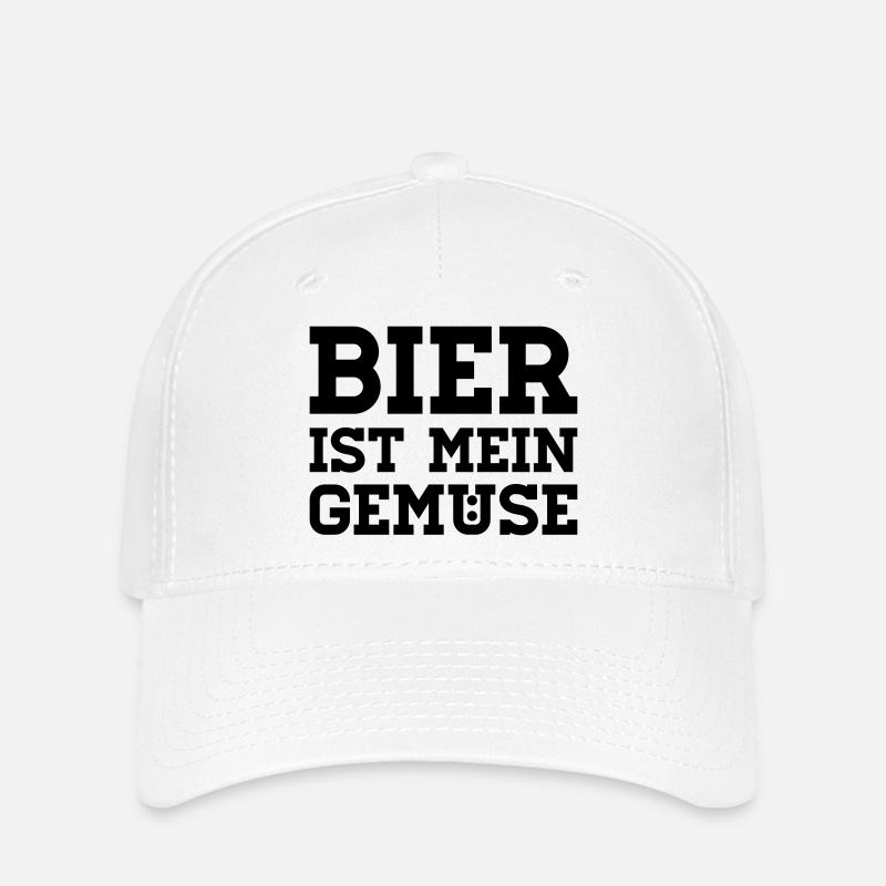 La bière est mes légumes - Casquette Flexfit - blanc