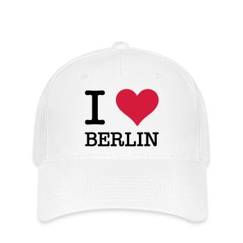 I Love Berlin - Flexfit Cap - Weiß - Vorne