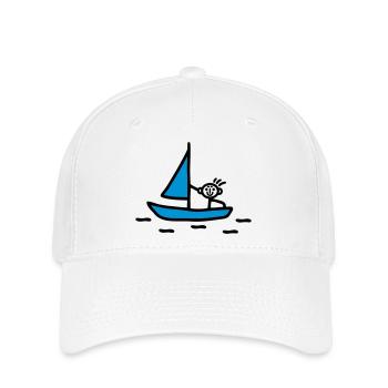Stick figure sailing - V2 - Flexfit Cap - white - Front