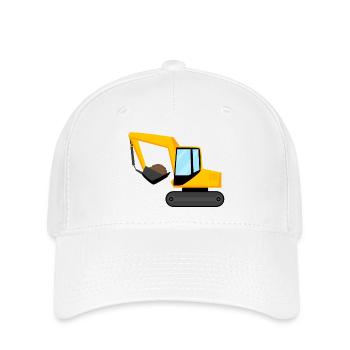 excavator - Flexfit Cap - white - Front