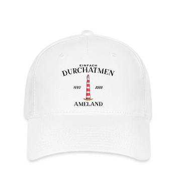Ameland, Einfach mal Durchatmen, Zeichnung - Flexfit Cap - Weiß - Vorne