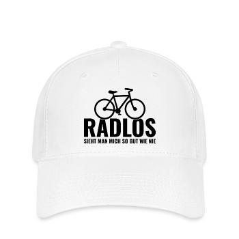 Fahrrad - Radlos sieht man mich so gut wie nie  - Flexfit Cap - Weiß - Vorne