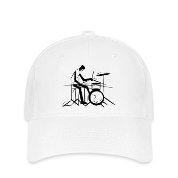 Tambours Musiciens - Casquette Flexfit - blanc - Devant