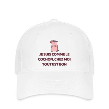 Schwein - Flexfit Cap - Weiß - Vorne