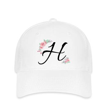 Letter h flowers - Flexfit Cap - white - Front