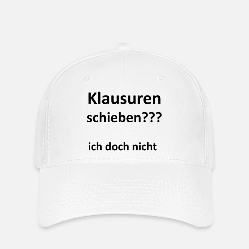 University Saying "Pushing Exams" Gift, Students - Flexfit Cap - white
