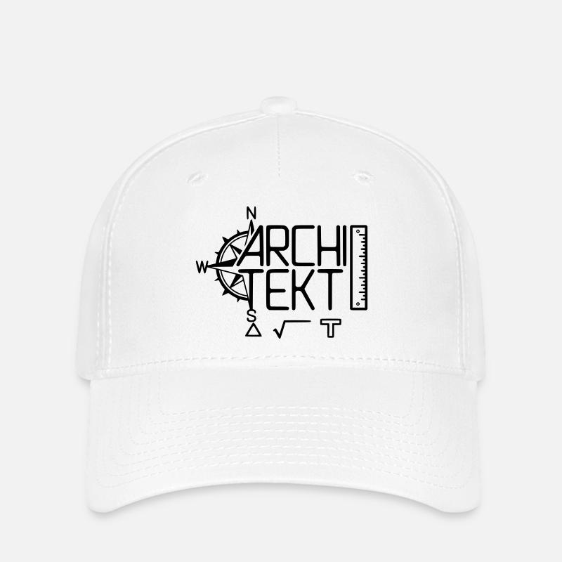 Conception architecte avec outil de dessin - Casquette Flexfit - blanc