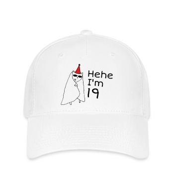 19 Year Anniversary - 19th Anniversary Gift - Flexfit Cap - white - Front