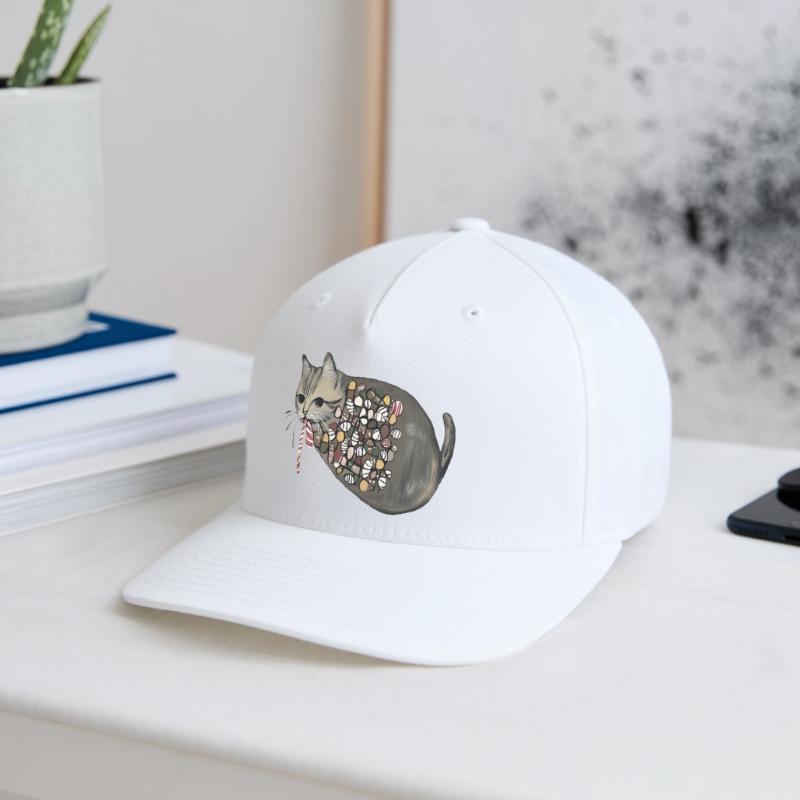 Candy Pattern Candy Cat Flexfit Cap