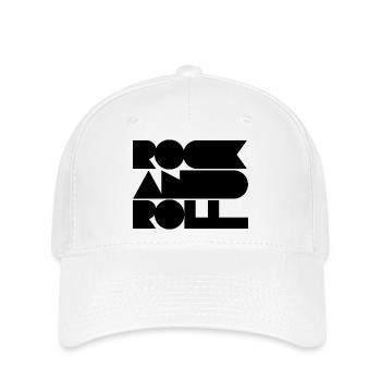 Conception du logo Rock and Roll - Casquette Flexfit - blanc - Devant